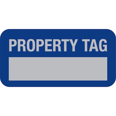 Lustre-Cal Property ID Label PROPERTY TAG5 Alum Dark Blue 1.50in x 0.75in 1 Blank No Pad, 100PK 253769Ma1Bd0000